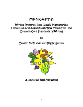 Preview of Math R.A.F.T.S.: Writing Prompts Using Classic Mathematics Literature