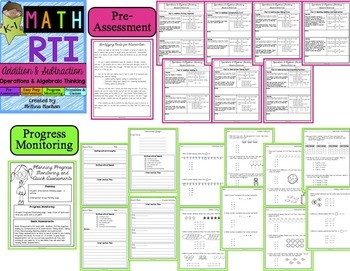 Math RTI / Math Intervention - Addition and Subtraction - Distance Learning