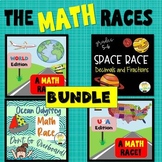 Preview of Math Race Review Activity Bundle