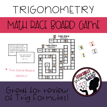 Preview of Math Race: Trigonometry Identities Board Game