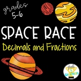 Fractions and Decimals Space Race Math Activity