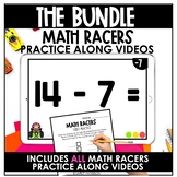 Math Racers Practice Along Videos BUNDLE | Math Fact Fluency