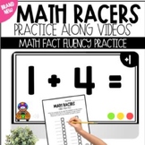 Math Racers Practice Along Videos | FREEBIE | Math Fact Fluency
