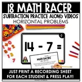 Math Racers Practice Along Videos | Subtraction 1-12 | Mat