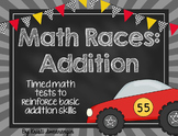 Math Races- Timed Addition Tests