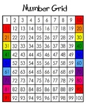 Math Rainbow Number Grid 1-100