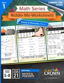 Ratios Worksheets, Percents Worksheets - Math Riddles - 4t