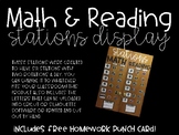 Math & Reading Stations Bulletin Board Display