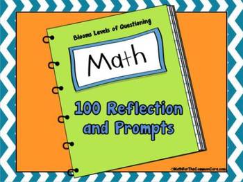 Preview of Math Reflections and Prompts with 6 Levels of Bloom's Taxonomy