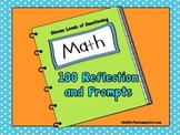 Math Reflections and Prompts with 6 Levels of Bloom's Taxonomy