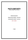 Math Reports - Banks of Comments and Targets