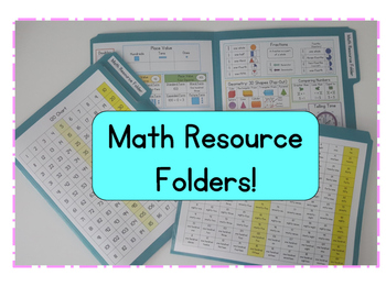 Preview of Math Resource Folders - Bilingual English and Spanish