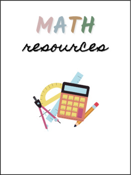 Preview of Math Resources Title Page - 8.5" x 11"