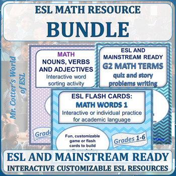 Preview of Math Terms: Vocabulary Resources for ESL & Mainstream BUNDLE