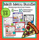 Math Restaurant Menu Bundle (2nd - 3rd)