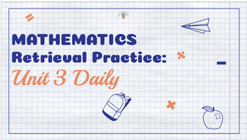 Preview of Math Retrieval Practice: Unit Three (Geometry)