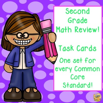 Preview of 2nd Grade - Math Task Cards - Every Common Core Skill Test Prep!