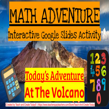 Preview of Math Review Activity Editable Template For 1st 2nd 3rd 4th grade Volcano