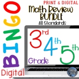 Math Review Bingo Games All Standards 3rd, 4th, and 5th Gr