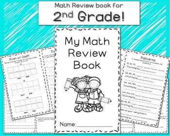 Preview of Math Review Book 2nd Grade | Distance Learning