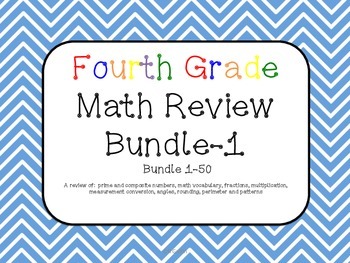 Preview of Math Review Bundle 1-50 Common Core aligned