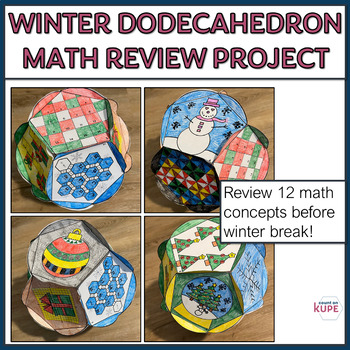 Preview of Math Review Dodecahedron Winter Project