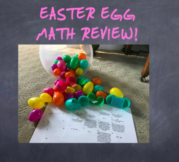 Preview of Math Review Easter Egg Hunt