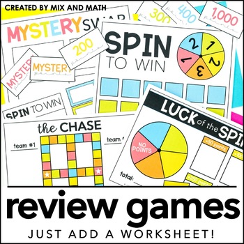 Preview of Math Review Games