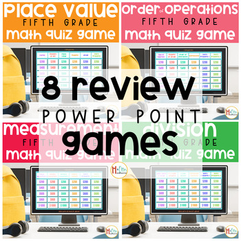 Math Review Games │Jeopardy Style │ Test Prep │ Fifth Grade │ Growing ...