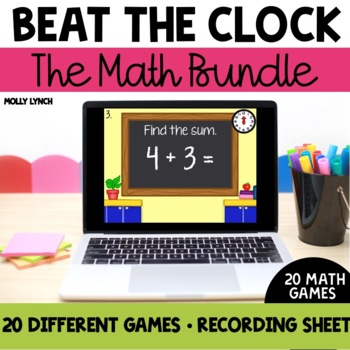 Preview of Math Review Games for 1st Grade PowerPoint Digital Games No Prep Games