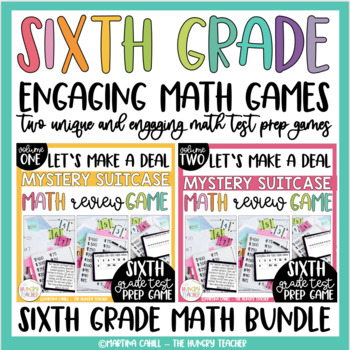 Preview of Math Review Games for 6th Grade Math Review and Test Prep Bundle