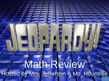 Preview of Math Review Jeopardy Game - Place Value, Add/Subtract, Word Problems & More