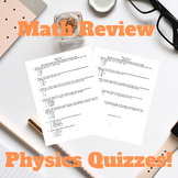 Math Review Physics Quiz & Key