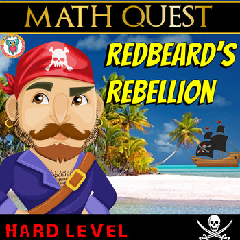 Preview of Pirate Math Review Quest  - Redbeard's Rebellion (HARD)