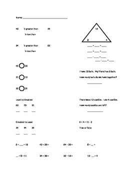 Preview of Math Review Sheet