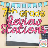 Math Review Stations Centers Growing BUNDLE