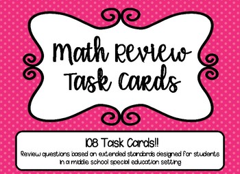 Preview of Math Review Task Cards