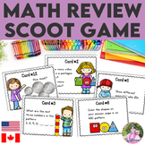 Math Review Task Cards - Math Review Scoot Game