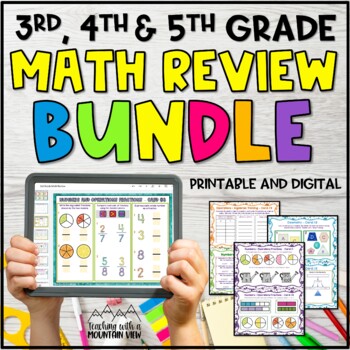 Preview of Math Review Test Prep Bundle