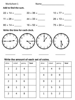 Math Review Worksheets: 3 Skills for 5 Days--Set 2 by Virginia Conrad