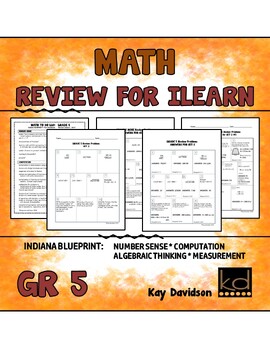 Preview of Grade 5 Math Review  for ILEARN  by Kay Davidson
