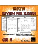 Grade 5 Math Review  for ILEARN  by Kay Davidson