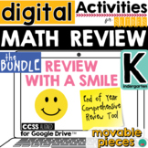 Math Review for Kindergarten Digital for Google Slides BUNDLE