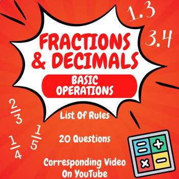 Preview of Math Review of Fraction and Decimal Operations