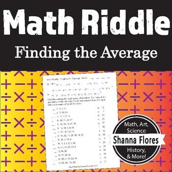 Preview of Math Riddle - Finding the Average - Fun Math