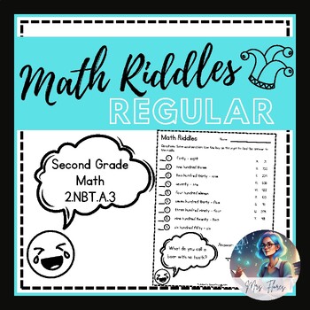 Preview of Math Riddle - 2.NBT.A.3 Numbers Written in Words 1 - 1000 - Fun Math