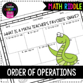 Math Riddle - Order of Operations with Exponents and Integers