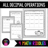 Math Riddles - Decimals [Add, Subtract, Multiply, & Divide]