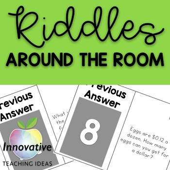 Preview of Math Riddles Tasks | Puzzles | Word Problems | Problem Solving | Thinking Skills