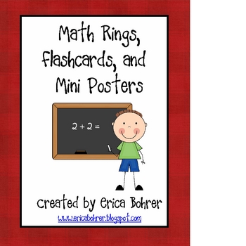 Preview of Math Rings, Flashcards, and Mini Posters